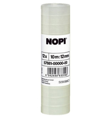 Klebeband 57881 12mm x 10m transparent 12 Rollen