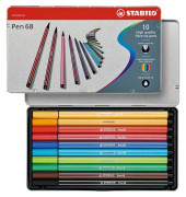 Fasermaler Pen 68 Metalletui 10 Farben