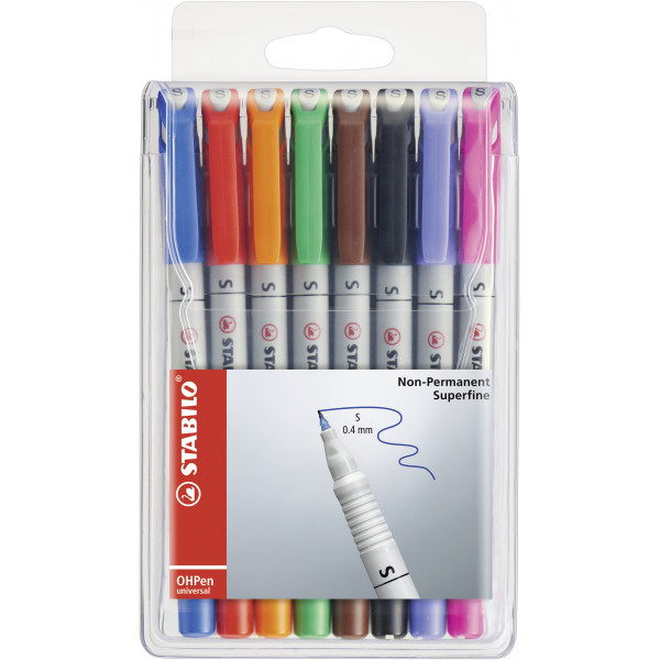 4006381115209 - Folienstift OHPen Universal S farbig sortiert 04 mm 8er-Etui non-permanent 4006381115209 8 Stück