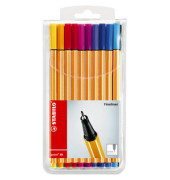 Fineliner-Set point 88, 8820-03, orange, wei&szlig;e Streifen (Schreibfarbe: 20-farbig sortiert), 0,4mm