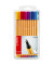 Fineliner-Set point 88, 8820-03, orange, wei&szlig;e Streifen (Schreibfarbe: 20-farbig sortiert), 0,4mm