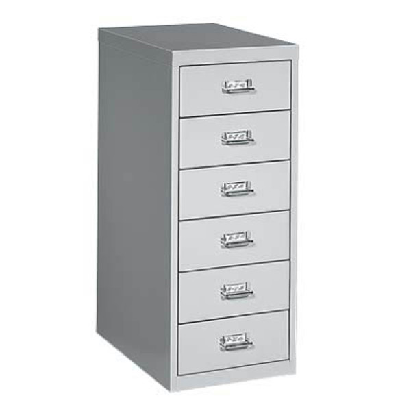 4260054771363 - Schubladenschrank 60063 Stahl 6 Schubladen (Vollauszug) A4 28 x 67 x 40 cm silber 4260054771363 SZ Metall