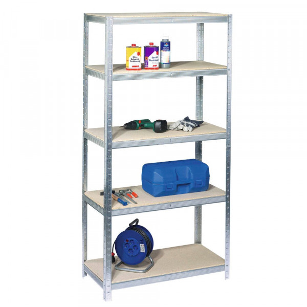 4260054772681 - Steckregal Profi Regale max Belastbarkeit 875 kg Gr B H T 90 cm x 200 cm x 30 cm silberfarben Werkstatt-Regale Regale 4260054772681 - Steckregal Profi Regale max Belastbarkeit 875 kg Gr B H T 90 cm x 200 cm x 30 cm silberfarben Werkstatt-Regale Regale