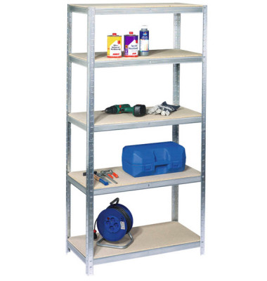 Steckregal 90,0 x 60,0 x 200,0 cm verzinkt 5 Fachböden Steckregal 90,0 x 60,0 x 200,0 cm verzinkt 5 Fachböden