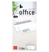 Briefumschlag Office 74466.12, Din Lang+ (C6/5), mit Fenster, haftklebend, 80g, hochweiß