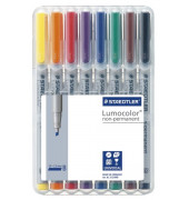 Folienstift B farbig sortiert 1,0-2,5 mm permanent 8er-Etui