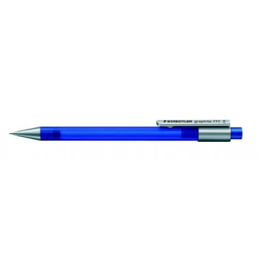 Druckbleistift Graphite 77705, 777 05-33, Härte B, 0,5mm, hellblau, mit Radiergummi