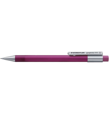 Druckbleistift Graphite 77705, 777 05-61, Härte B, 0,5mm, violett, mit Radiergummi