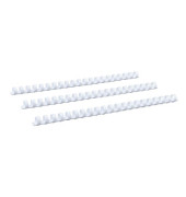 Plastikbinderücken 17140021 weiß US-Teilung 21 Ringe auf A4 14mm