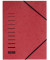 Eckspannmappe 24007-01, A4 rot Karton 335g, mit 3 Einschlagklappen