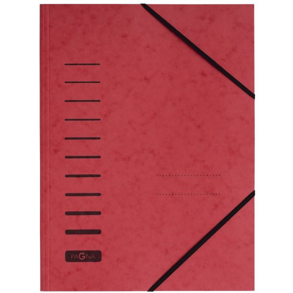 4013951004931 - Eckspannmappe 24007-01 A4 rot Karton 335g mit 3 Einschlagklappen 4013951004931 Pagna