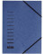 Eckspannmappe 24007-02, A4 blau Karton 335g, f&uuml;r ca. 150 Blatt, mit 3 Einschlagklappen
