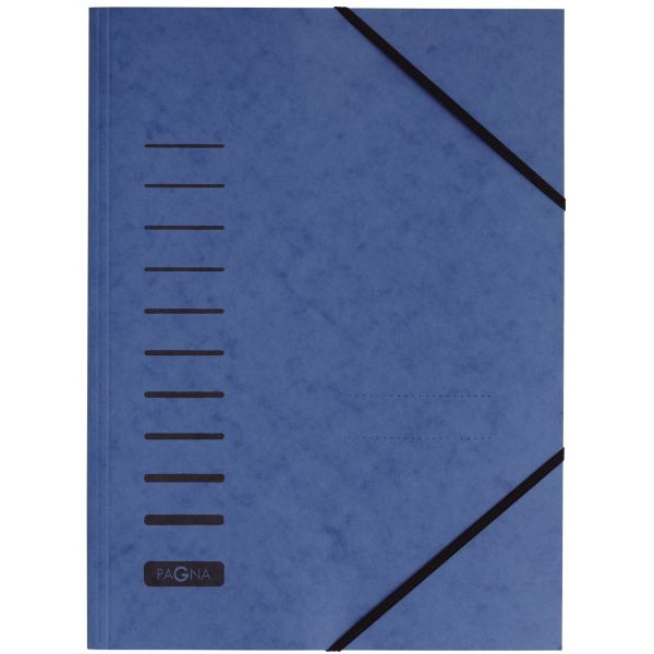 4013951004955 - Eckspannmappe 24007-02 A4 blau Karton 335g mit 3 Einschlagklappen 4013951004955 Pagna