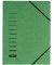 Eckspannmappe 24007-03, A4 gr&uuml;n Karton 335g, f&uuml;r ca. 150 Blatt, mit 3 Einschlagklappen