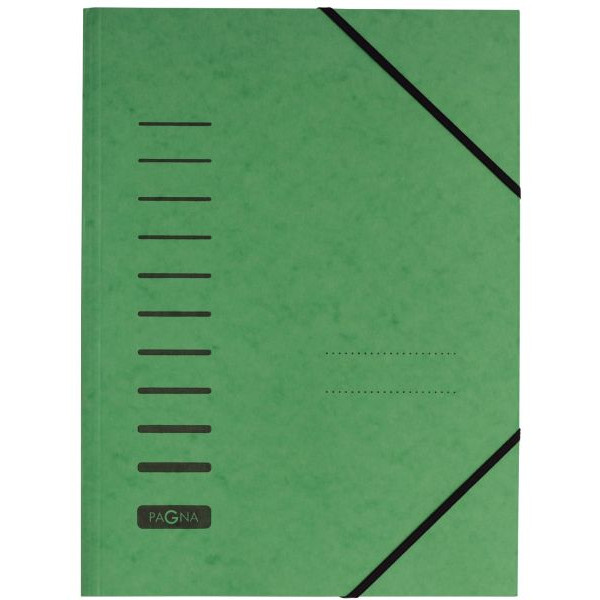 4013951004979 - Eckspannmappe 24007-03 A4 grün Karton 335g mit 3 Einschlagklappen 4013951004979 Pagna