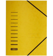Eckspannmappe 24007-05, A4 gelb Karton 335g, f&uuml;r ca. 150 Blatt, mit 3 Einschlagklappen