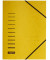 Eckspannmappe 24007-05, A4 gelb Karton 335g, mit 3 Einschlagklappen
