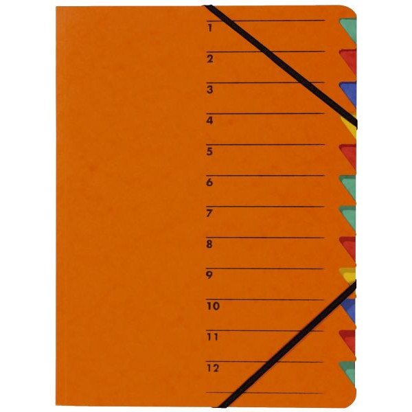 4013951004078 - Ordnungsmappe Easy 24131-12 1-12 orange A4 12 Fächer 4013951004078 Pagna