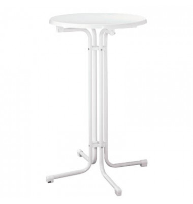 Stehtisch 01602207KH 110cm (H), Ø 70cm (BxT), rund, weiß / weiß