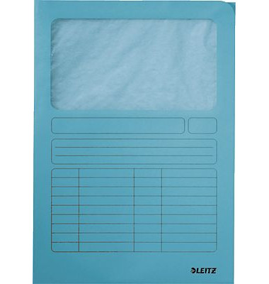 Sichtmappen 3950-00-30, A4 blau Recyclingkarton 160g