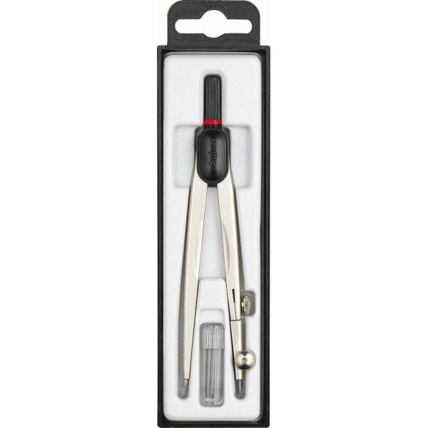 3501170676530 - rotring Universalzirkel COMPACT Länge 130 mm inkl Minendose mit Ersatzminen Radiuseinstellung Griff- (S0676530)