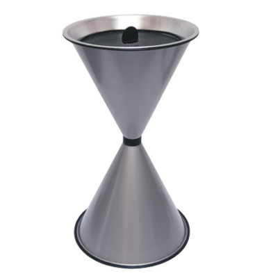 Standaschenbecher silbermetallic Retro - Design