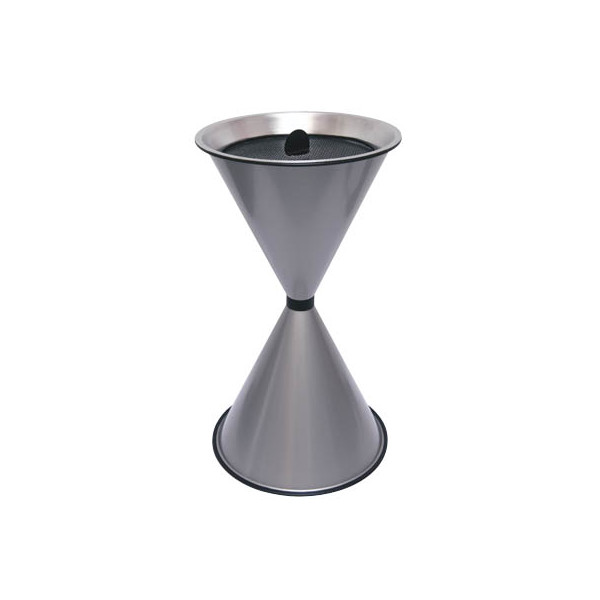 4260054773176 - Standaschenbecher silbermetallic Retro - Design 4260054773176 SZ Metall 4260054773176 - Standaschenbecher silbermetallic Retro - Design 4260054773176 SZ Metall