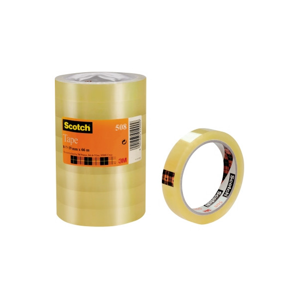4001895919909 - Scotch Klebefilm 508 transparent 19 mm x 66 m Kerndurchmesser 76 mm von Hand reißbar (5081966) 4001895919909 - Scotch Klebefilm 508 transparent 19 mm x 66 m Kerndurchmesser 76 mm von Hand reißbar (5081966)