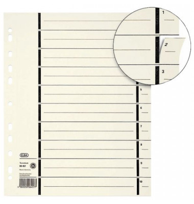 Trennblätter 06458 A4 chamois perforiert 200g 100 Blatt Recycling Trennblätter 06458 A4 chamois perforiert 200g 100 Blatt Recycling