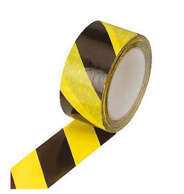 Signalklebeband 100337, 50mm x 66m, PVC, leise abrollbar, gelb/schwarz