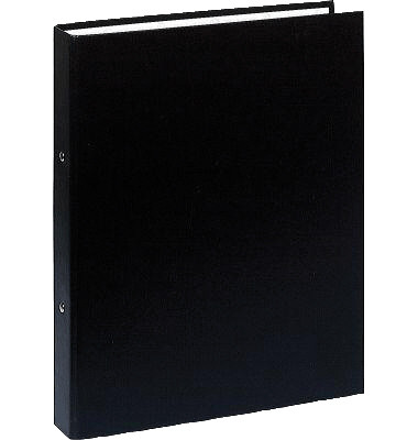 Ringbuch 54371E, A4 2 Ringe 30mm Ring-&Oslash; Karton, PP-kaschiert schwarz