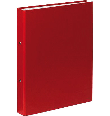 Ringbuch 54375E, A4 2 Ringe 30mm Ring-&Oslash; Karton, PP-kaschiert rot