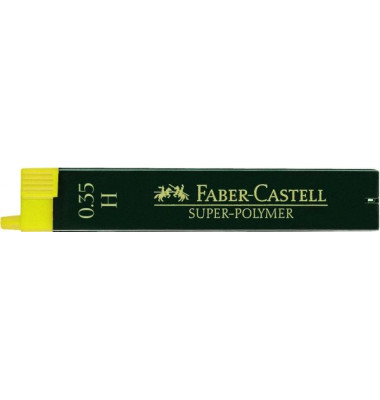 12xFaber Castell Feinmine SUPERPOLYMER 0,3/0,35 mm HB tiefschwarz Druckbleistift 