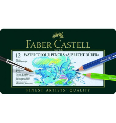 Aquarellstifte-Set Albrecht D&uuml;rer, 117512, farbig sortiert, sechskant, Etui  Metall