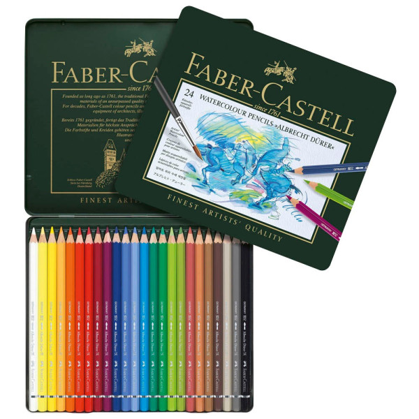 4005401175247 - Aquarell-Buntstifte Albrecht Dürer 24-farbig sortiert 8 x 175mm Metalletui 4005401175247 Faber-Castell