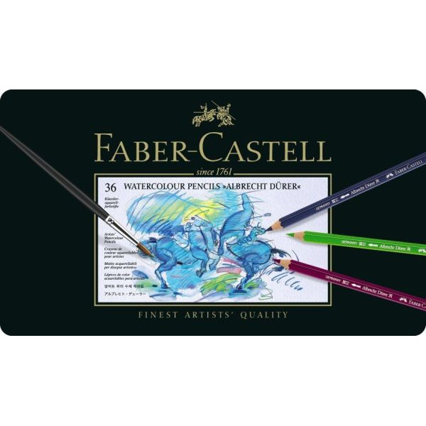 Faber-Castell Aquarellstifte-Set Albrecht Dürer, 117536, farbig sortiert, sechskant, Etui  Metall 4005401175360 Faber-Castell 36 Stück