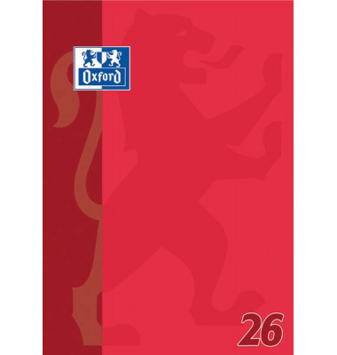 Schulblock 100050351, Lineatur 26 / kariert mit weißem Rand, A4, 90g, 50 Blatt