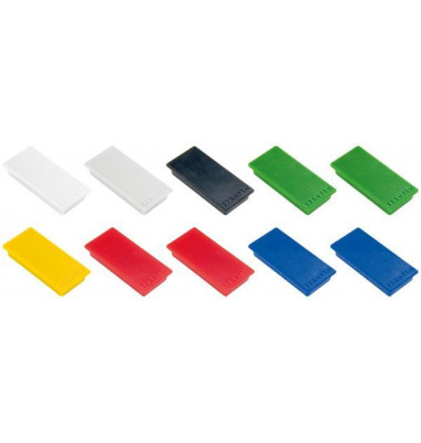 Haftmagnet Haftmagnet, HM235099, rechteckig, 23x50mm, farbig sortiert, 1kg