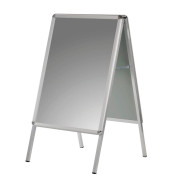 Kundenstopper BSA0 Standard A0 mit Klapprahmen silber beidseitig