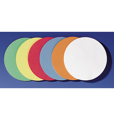 Moderationskarten UMZS1099, Ø 9,5cm, Kreis, 130g, farbig sortiert 