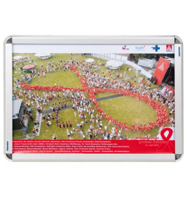 Plakat-Klapprahmen BS080 silber A2 mit Antireflexfolie