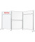 Whiteboardtafel für Stellwand ECO, doppelseitig, EL-UTS30, 120x30cm, lackiert, Aluminiumrahmen