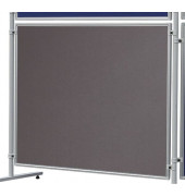Pinnwand ECO EL-UTF1512, 150x120cm, Filz + Filz (beidseitig), Aluminiumrahmen, grau + grau