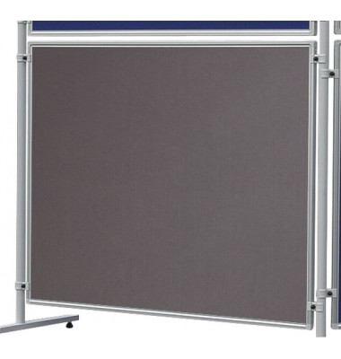 Pinnwand ECO EL-UTF1512, 150x120cm, Filz + Filz (beidseitig), Aluminiumrahmen, grau + grau