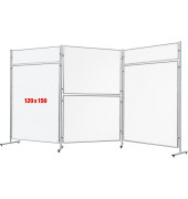 Whiteboardtafel für Stellwand ECO, doppelseitig, EL-UTS150, 150x120cm, lackiert, Aluminiumrahmen