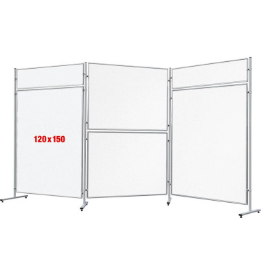 ECO 150 x 120 cm Stellwand Whiteboard magnetisch EL-UTS150 ohne Standfüße