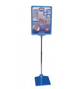 Infost&auml;nder PSMA403, A4, 32-62cm h&ouml;henverstellbar, Einschubrahmen , beidseitig, blau