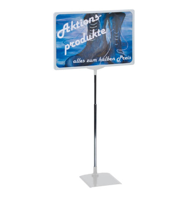 Preisständer A4 ausziehbar 32-62 cm grau