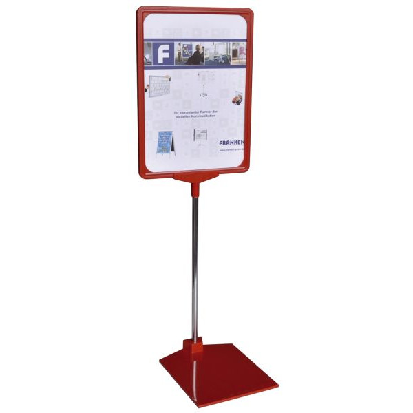 4016946195560 - Infoständer Standard PSMA301 A3 32-62cm höhenverstellbar  beidseitig rot 4016946195560 Franken
