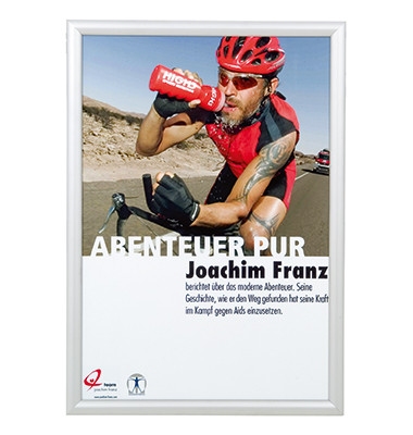 Plakat-Klapprahmen Outdoor, BS1703, silber, A2, 25mm Profil, Aluminium, eloxiert